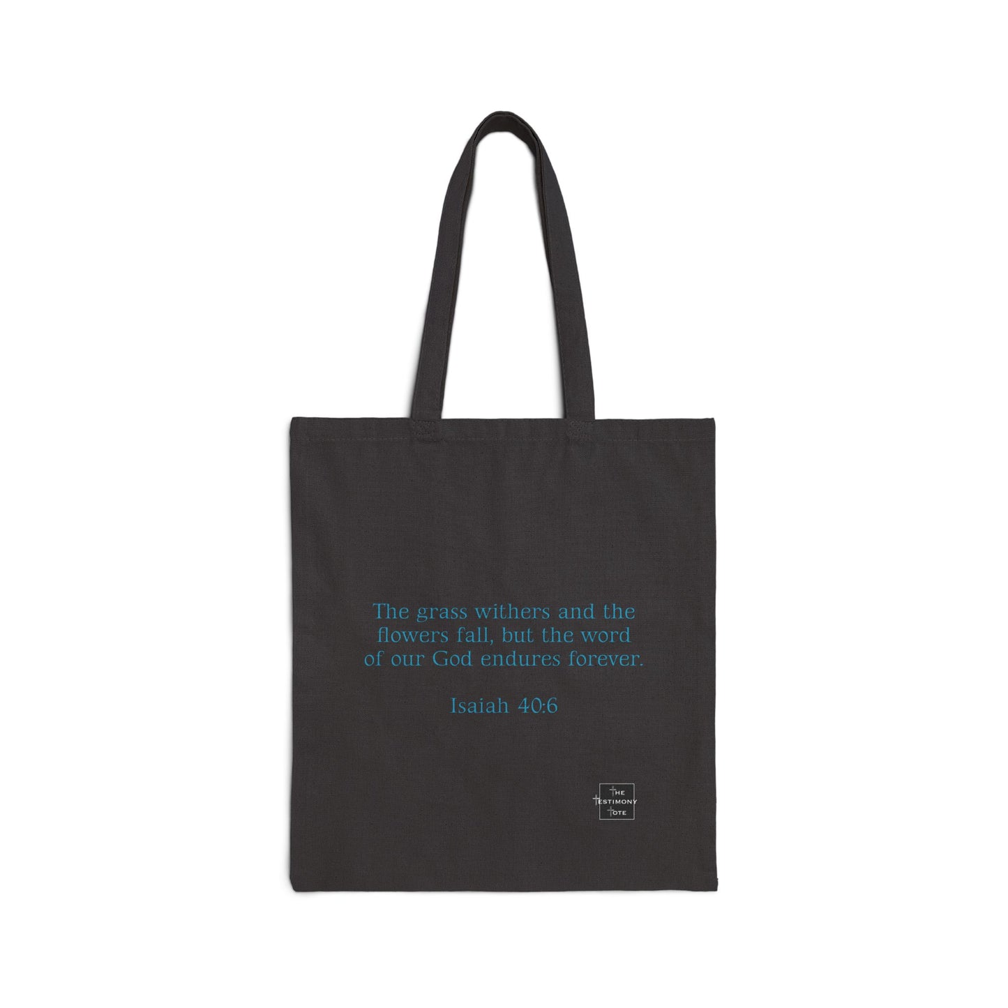 Blue Fall Tote: Isaiah 40:8